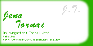 jeno tornai business card